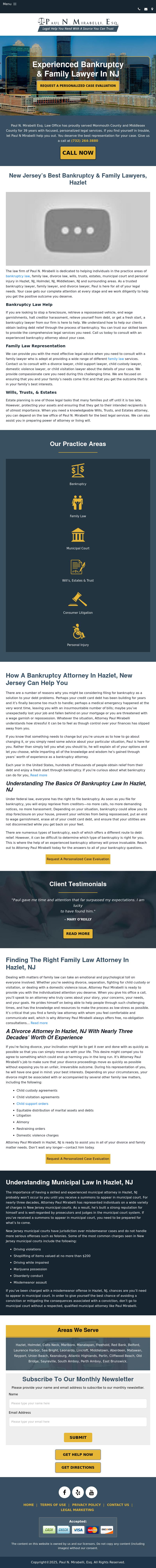 Paul N. Mirabelli, Esq. - Hazlet NJ Lawyers