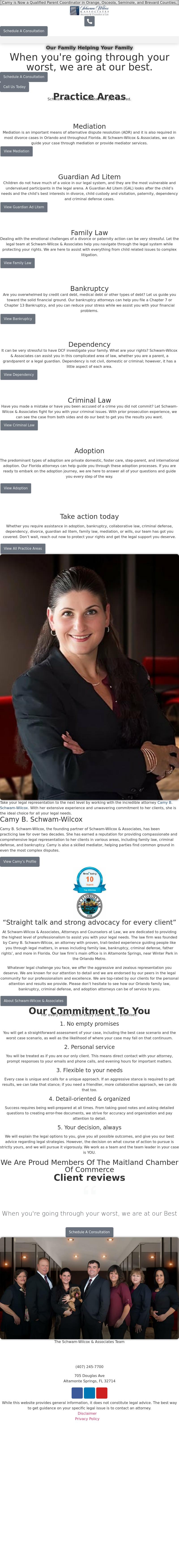 Schwam-Wilcox & Associates, Attorneys and Counselors at Law - South Daytona FL Lawyers