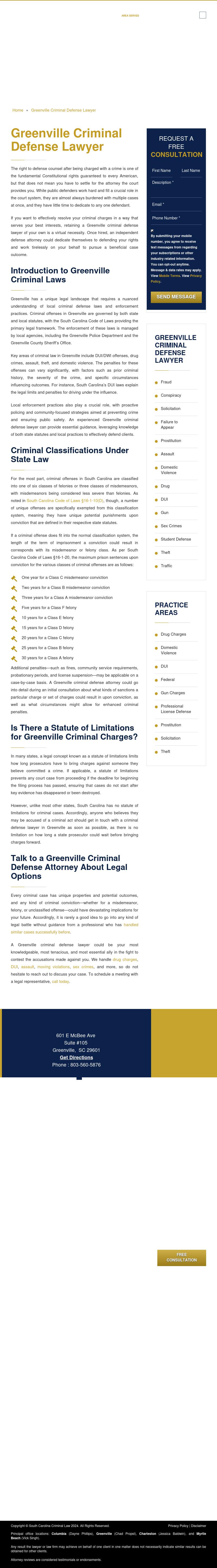  South Carolina Criminal Practice of Price Benowitz - Greenville, SC  SC Lawyers