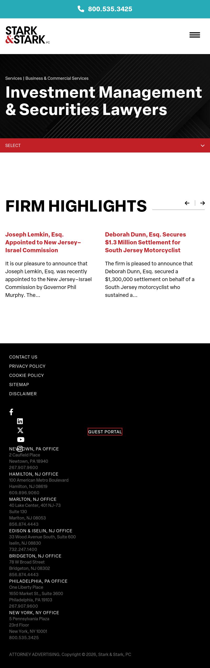 Stark & Stark Attorneys at Law - Lawrenceville NJ Lawyers