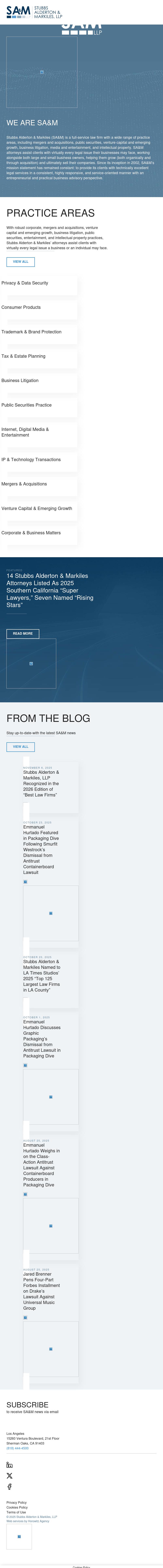 Stubbs Alderton & Markiles, LLP - Santa Monica CA Lawyers