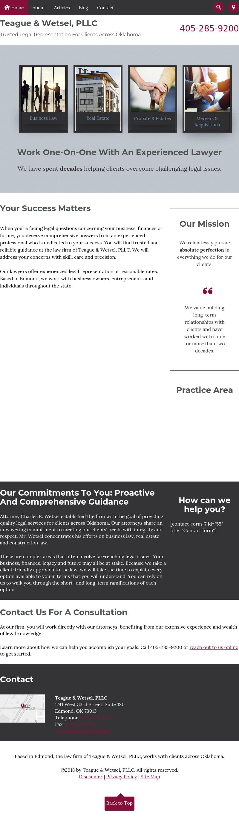 Teague & Wetsel, PLLC - Edmond OK Lawyers