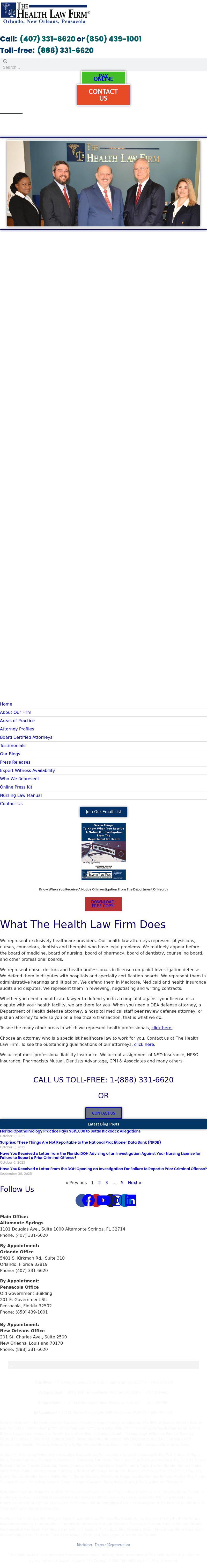 The Health Law Firm - Altamonte Springs FL Lawyers