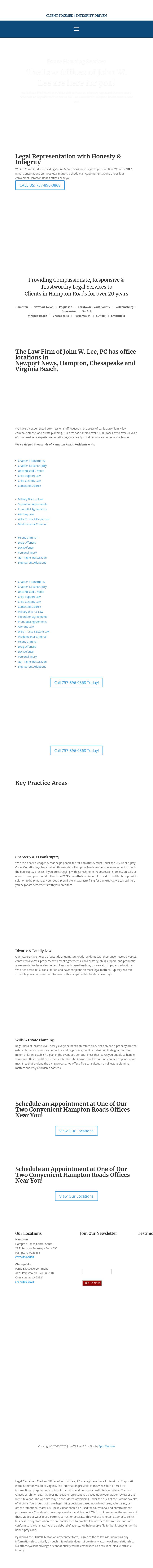 The Law Firm of John W. Lee, P.C. - Chesapeake VA Lawyers