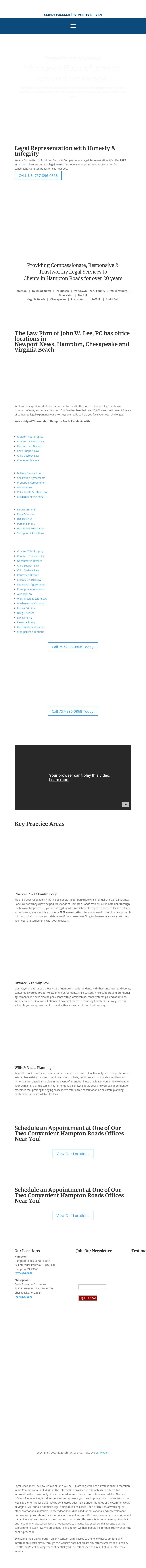 The Law Firm of John W. Lee, P.C. - Newport News VA Lawyers