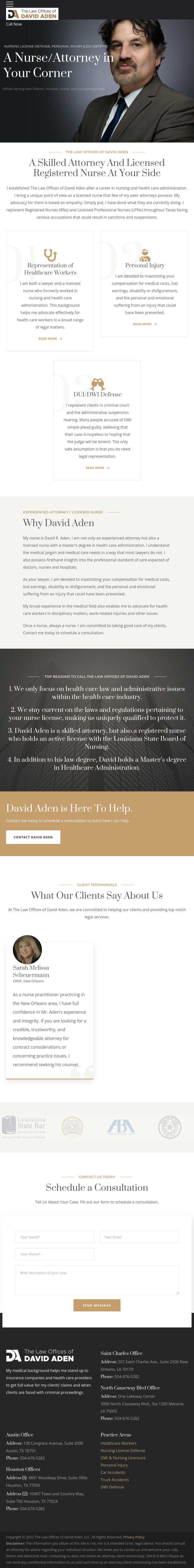 The Law Offices of David Aden - New Orleans LA Lawyers