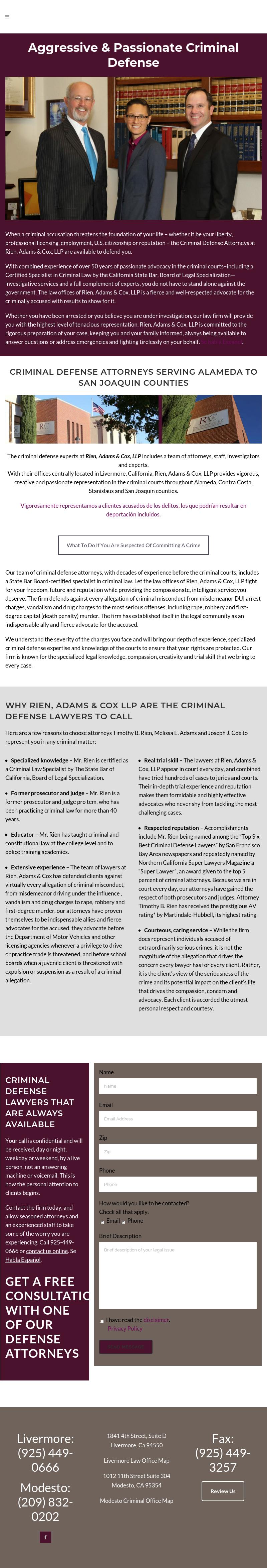 The Law Offices of Timothy B. Rien - Livermore CA Lawyers