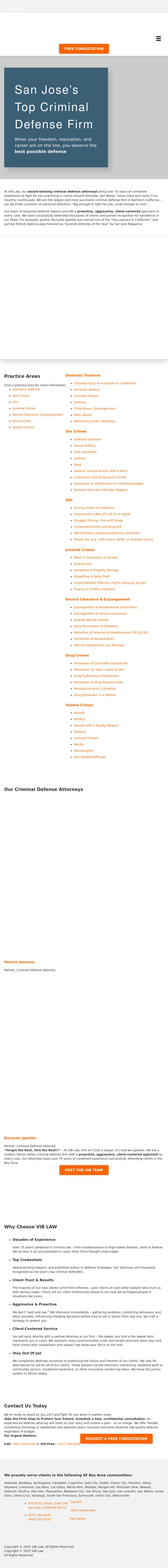 Valencia, Ippolito & Bowman - San Jose CA Lawyers