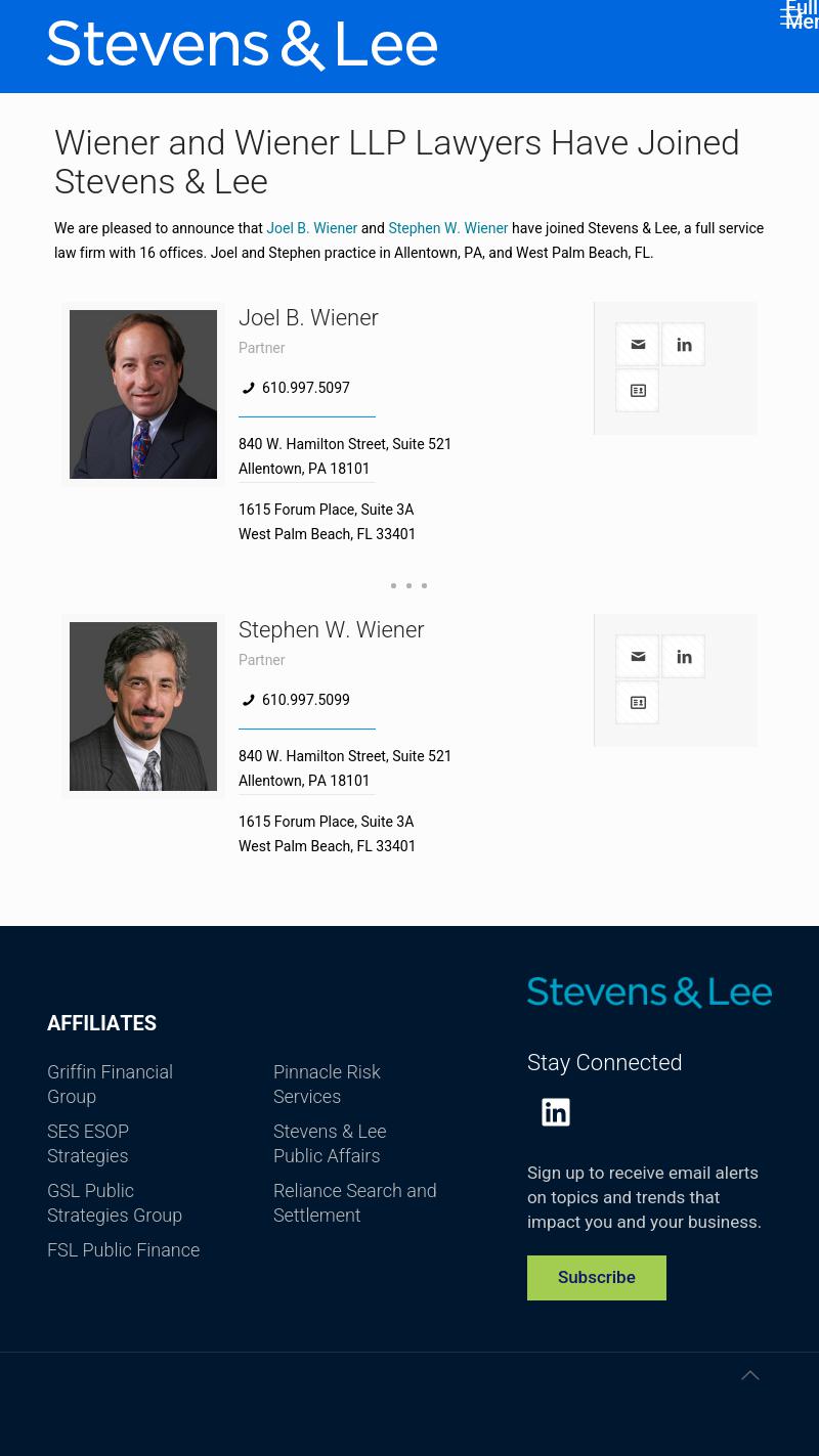 Wiener and Wiener LLP - Allentown PA Lawyers