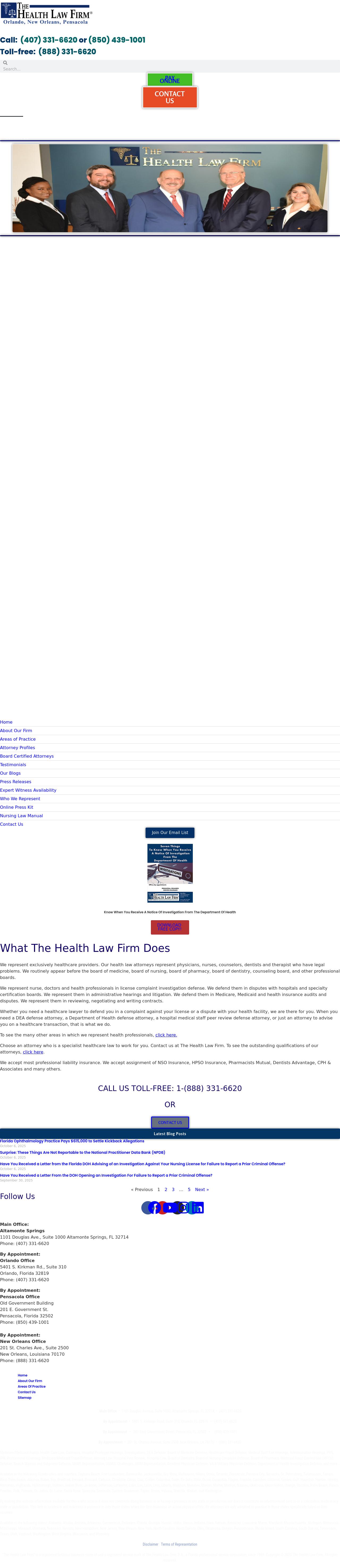 The Health Law Firm - Altamonte Springs FL Lawyers