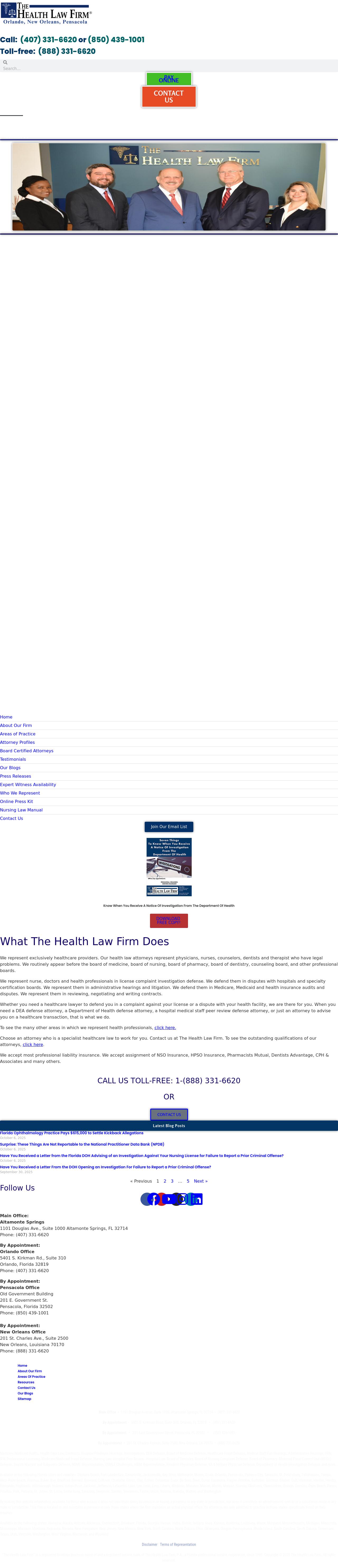 The Health Law Firm - Pensacola FL Lawyers