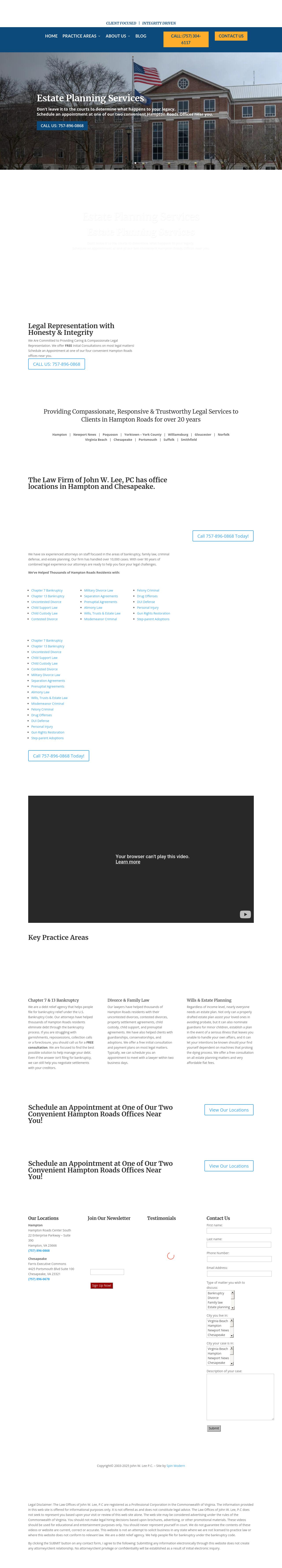 The Law Firm of John W. Lee, P.C. - Chesapeake VA Lawyers