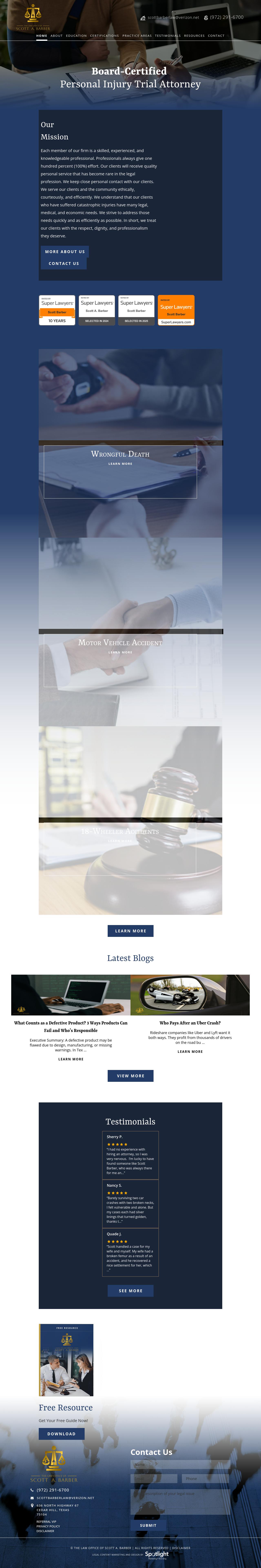 The Law Office of Scott A. Barber - Cedar Hill TX Lawyers