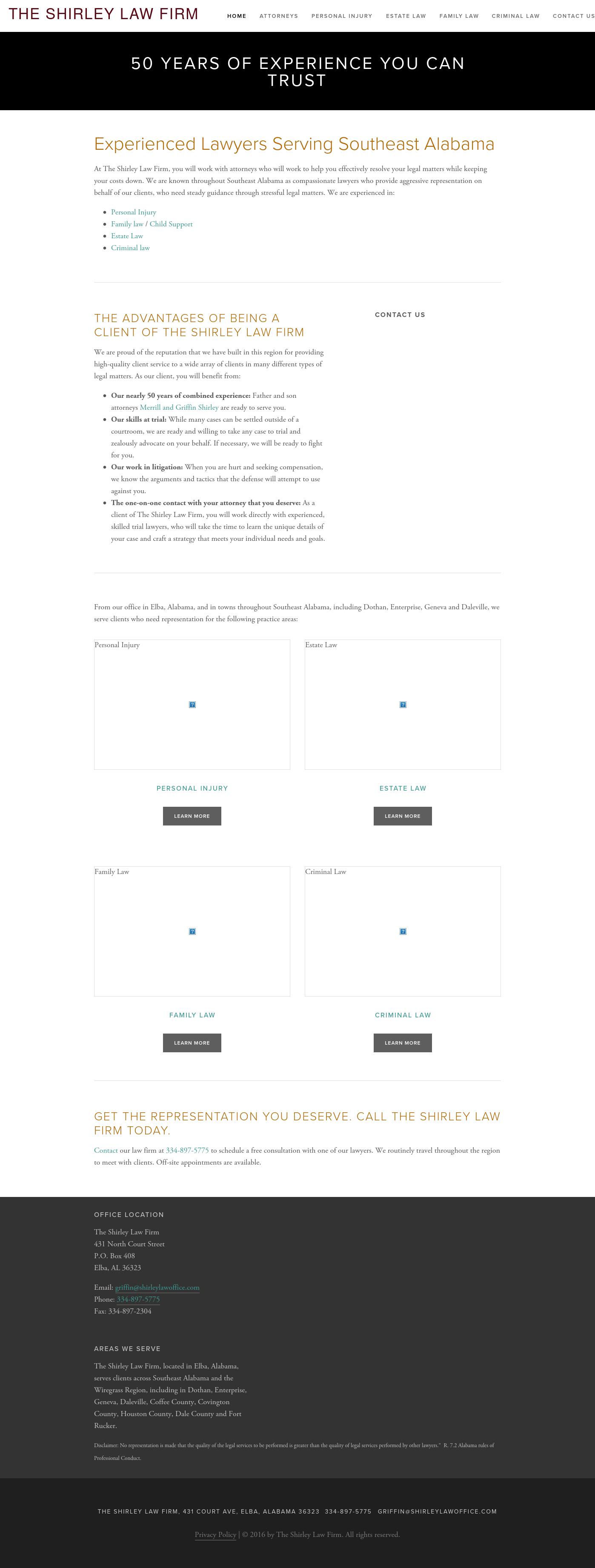 The Shirley Law Firm - Elba AL Lawyers