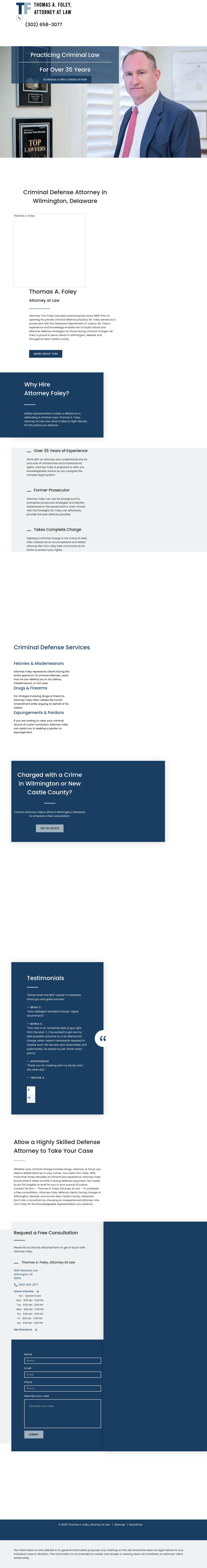 Thomas A. Foley Attorney at Law - Wilmington DE Lawyers