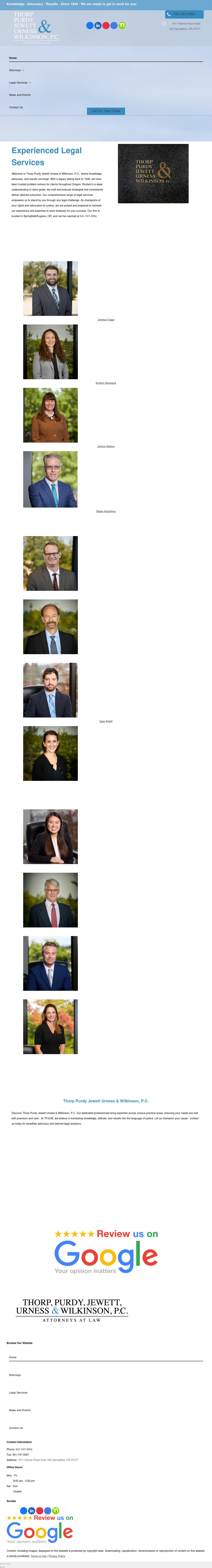 Thorp Purdy Jewett Urness & Wilkinson PC - Springfield OR Lawyers