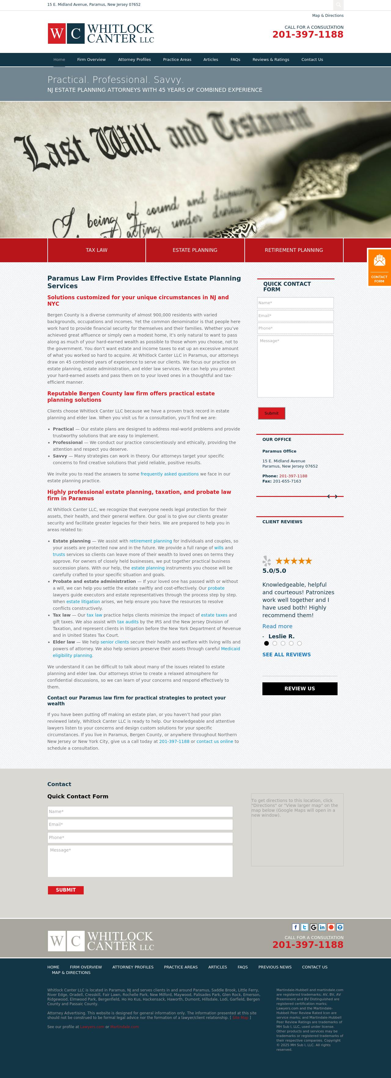 Whitlock Canter LLC - Paramus NJ Lawyers