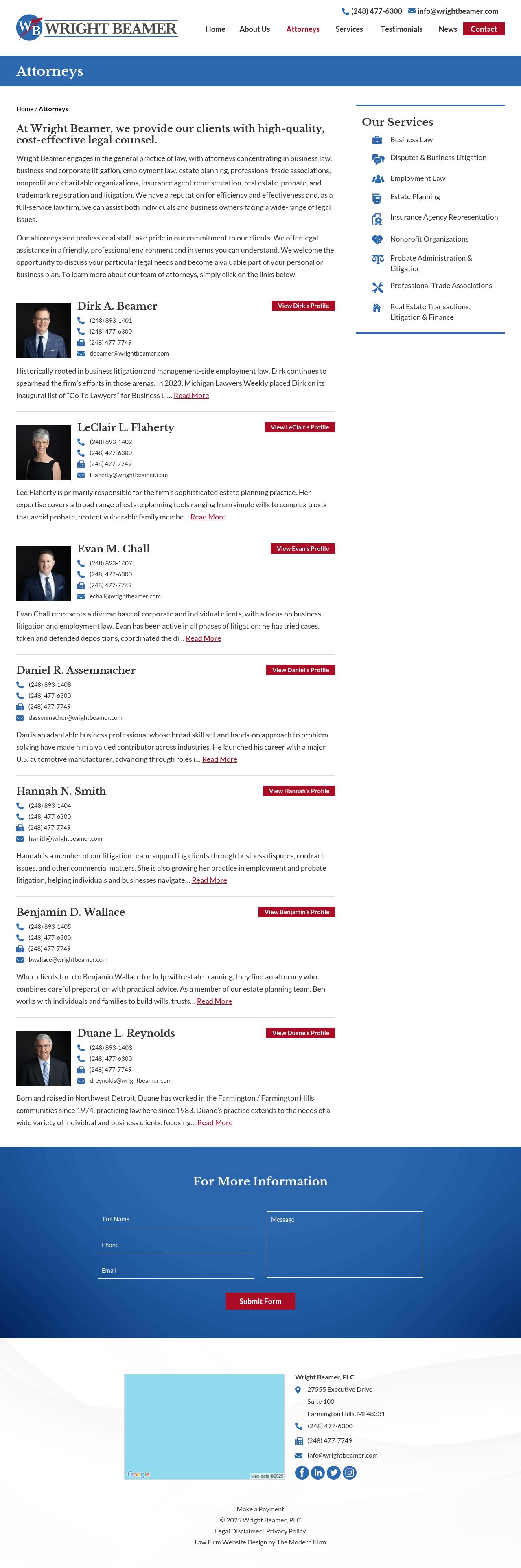 Wright Beamer PLC - Farmington Hills MI Lawyers