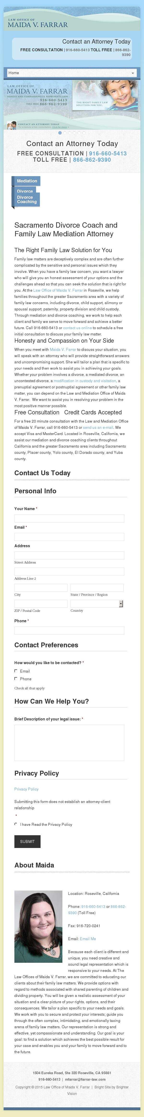 Law Office of Maida V. Farrar - Roseville CA Lawyers