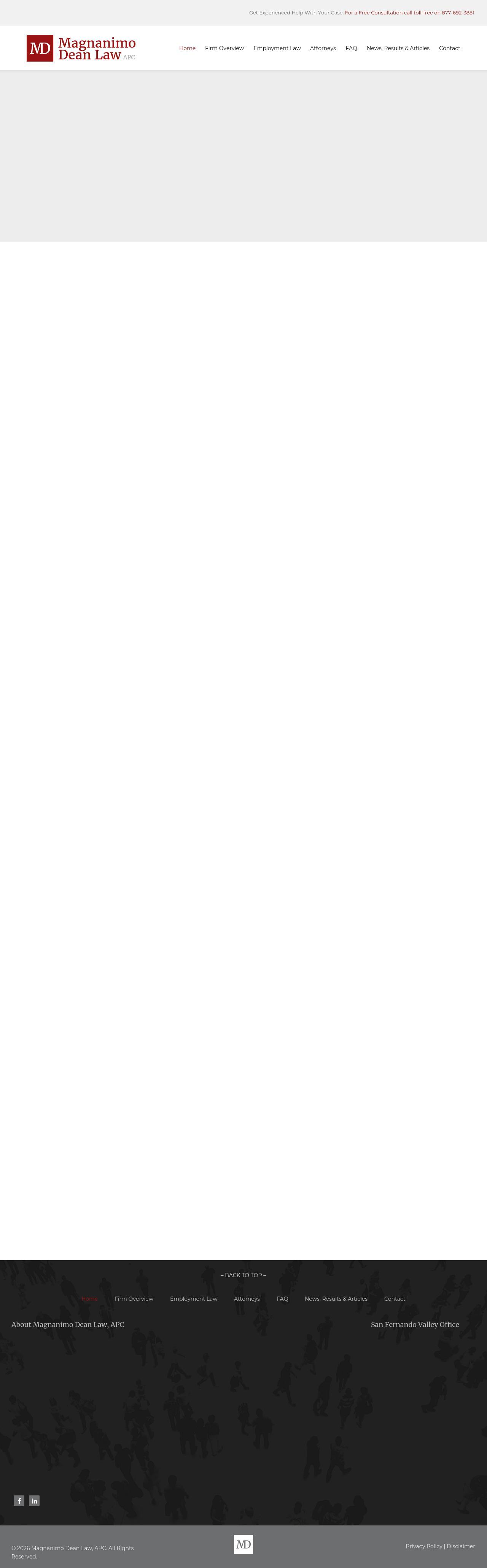 Magnanimo & Dean, LLP - Sherman Oaks CA Lawyers